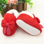 Baby Girls Bow Soft Crib Sole Boots